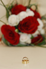 Rings and bouquet