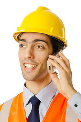 Young construction worker with hard hat