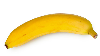 Ripe yellow banana isolated on white
