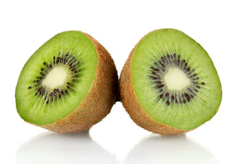 Juicy kiwi isolated on white