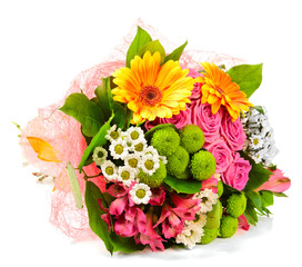Bright bouquet isolated on white © Kondor83