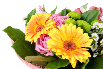 Bright bouquet isolated on white