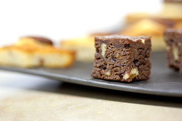 Gastronomie, pâtisserie, gâteau, brownie, chocolat