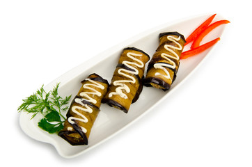 Fototapeta premium Canapes served in the plate