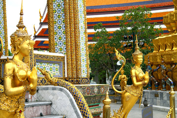 Fototapeta premium welcom whit two Kinnari