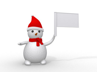 3d snowman which banner