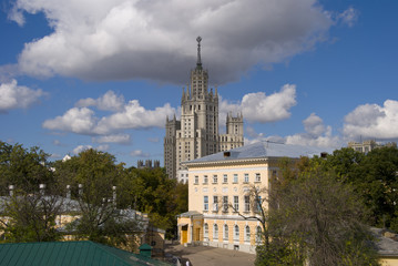 Fototapeta premium Панорама района Таганка и Котельники. Москва.