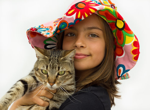 petite star avec son chat
