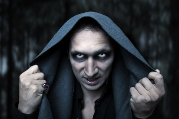 Halloween concept. Mystery evil eyes