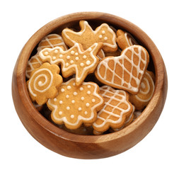 christmas gingerbread on white background