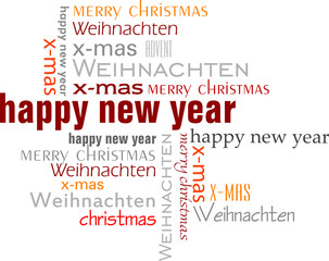 Text Collage happy new year
