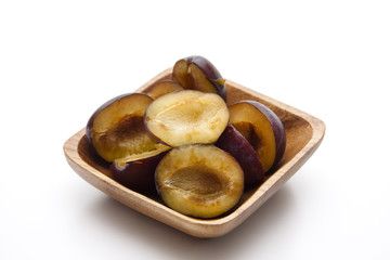 Pflaumen geöffnet
