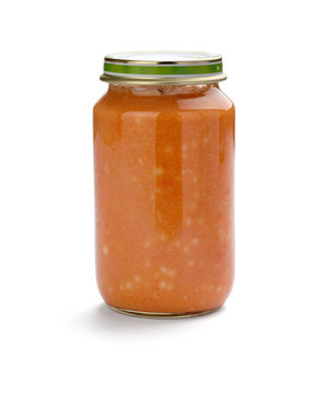 baby food glass container