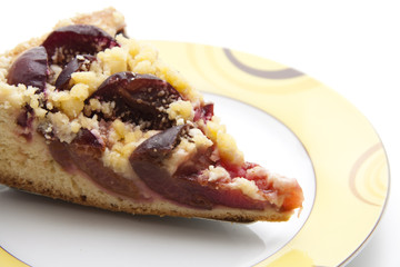 Stück Pflaumenkuchen