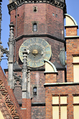 wroclaw, astrology, old clock, lower silesia, poland, europe