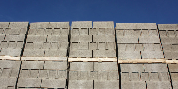 Palette de parpaings