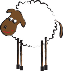 cartoon illustration of sheep