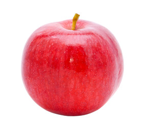 Ripe red apple isolated on a white background