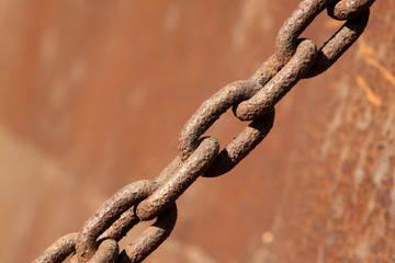 rust iron chains