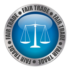« FAIR TRADE » label (stamp equitable commerce organic)