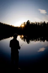 Fotobehang Night fishing © maskefjes