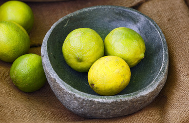 still-life with limes