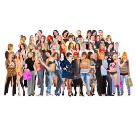 Obraz premium Packed Mob Groups