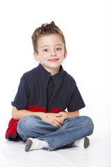 Handsome boy portrait in studio