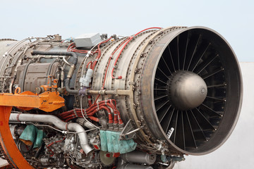 aircraft jet engine detail