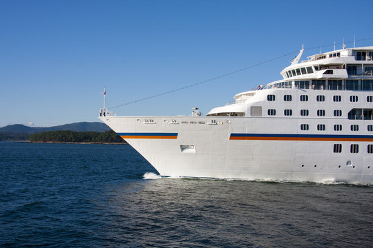 cruise ship by sea, travel and transportation