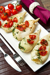 Baked squid