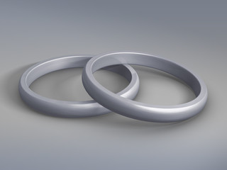 Fototapeta premium Hochzeitsringe (Weißgold)