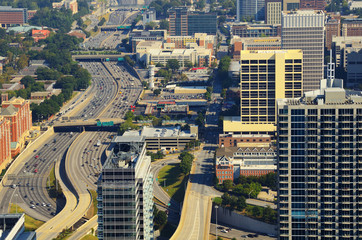 Interstate in Downtown Atlanta, Georgia