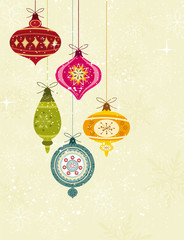 Retro christmas ornament