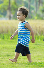 little boy walking