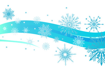 Fototapeta na wymiar blue background with snowflakes