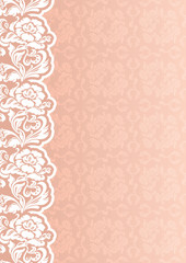 Vector. Flower background with lace