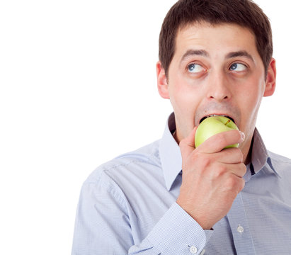 Man With Green Apple.