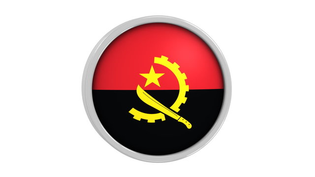 Angolan flag with circular frame