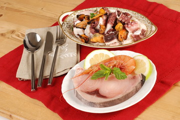 PESCE SPADA ED ANTIPASTO DUE