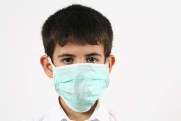 little boys and a mask