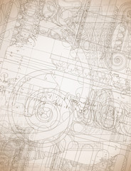 Architecture Blueprint - Hand draw sketch