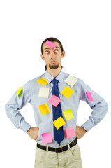 Businessman frustrated in the office