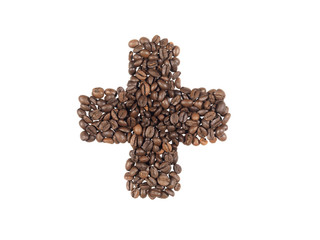 symbol of the addiction to coffee made with beans