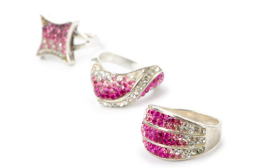 Selection of many precious rings