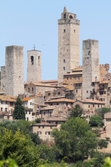 medieval skyscrapers of San Gimignano village in Tuscany