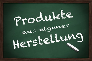 Kreidetafel Produkte aus eigener Herstellung