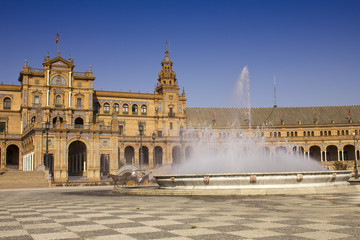 Obraz premium Fontana nella piazza di Spagna, Siviglia