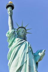 Obraz na płótnie Canvas Statue of Liberty closeup in New York City Manhattan