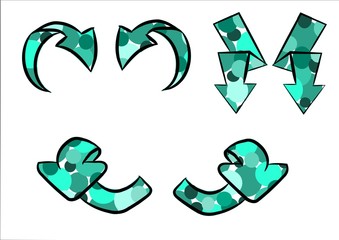 Beauty pattern arrows - vector